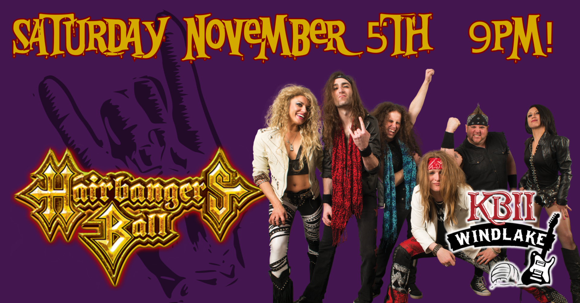 Live Music Hairbangers Ball Kelly s Bleachers Wind Lake