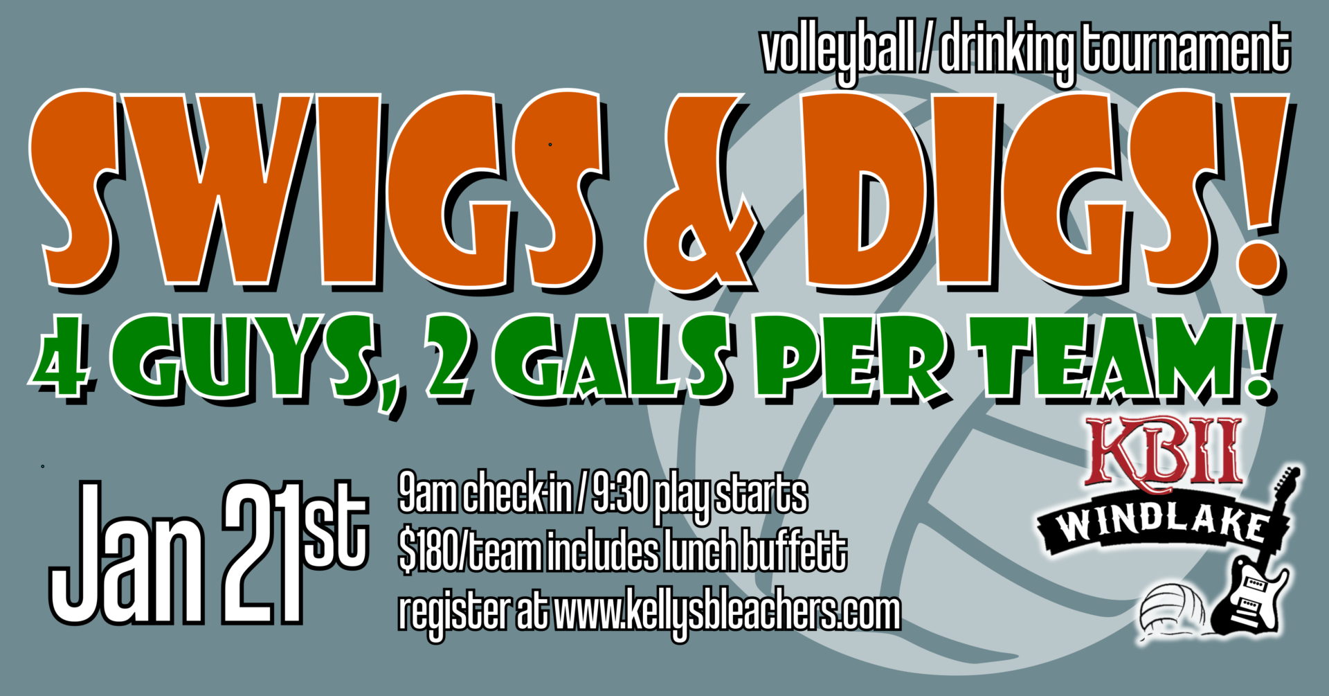 Volleyball Kelly's Bleachers Wind Lake