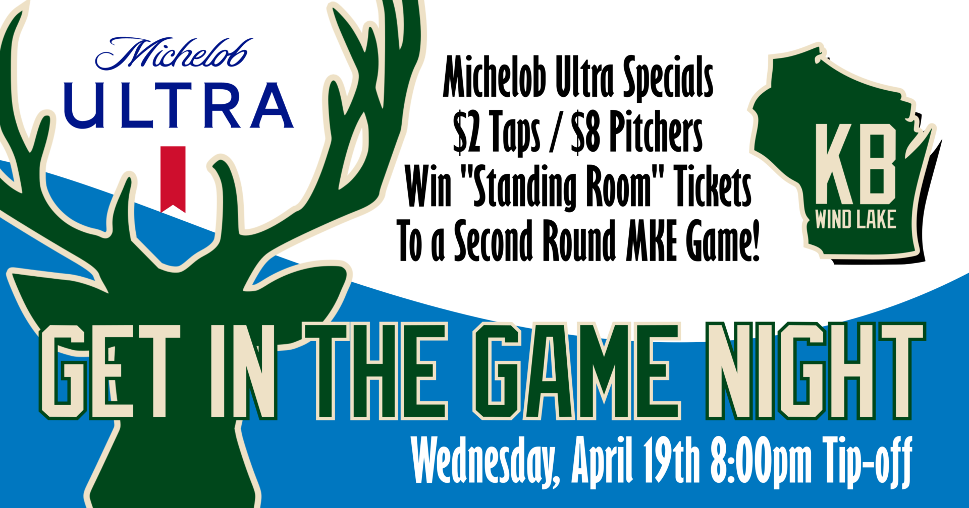 Michelob Ultra “Get In The Game” Night! Kelly's Bleachers Wind Lake